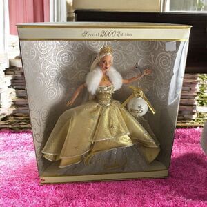 New VTG 2000 Special Edition Mattel Millenium Celebration Barbie Gold Gown Doll